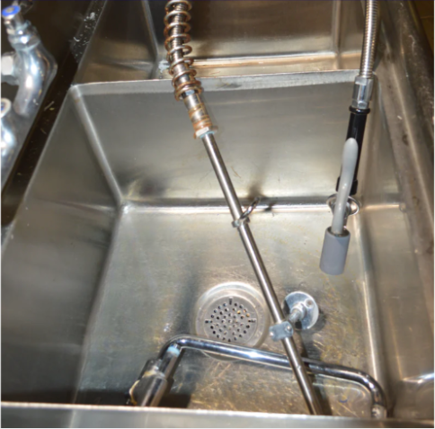 Used Commercial 3 Compartment Kitchen / Concession Sink w/ Pre-Rinse 93"