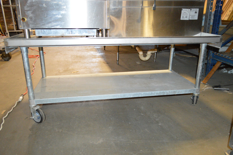 Used Commercial 60" x 30" Stainless Steel Equipment Stand w. Casters