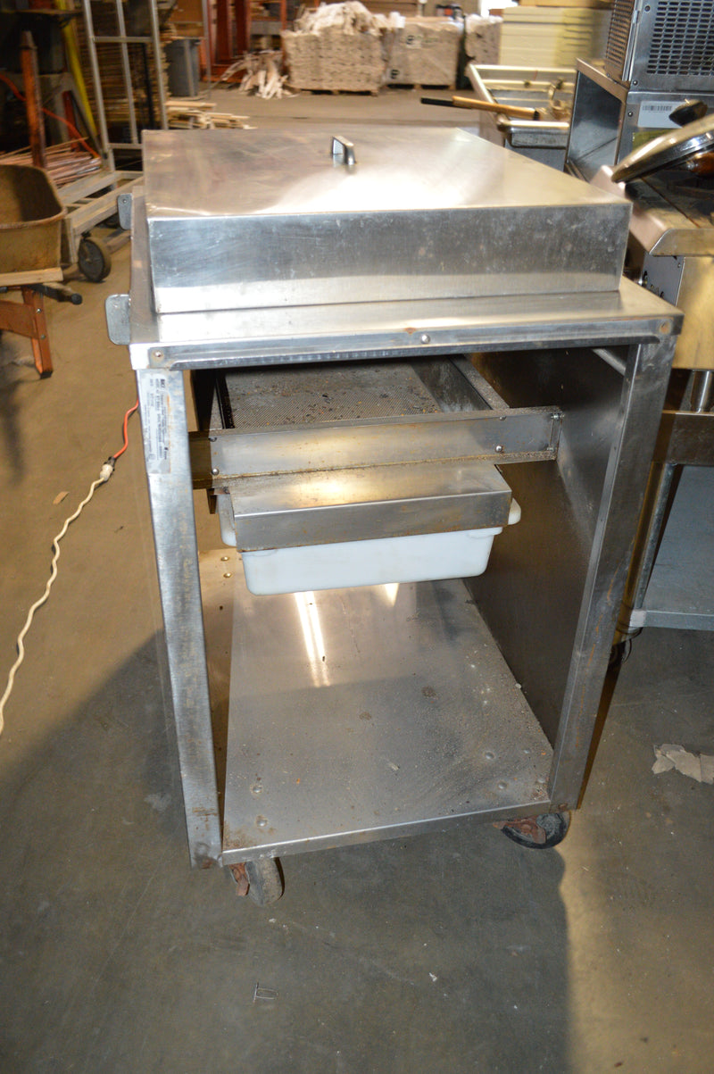 Used BKI Commercial Restaurant Breading Work Table w/ Sifter Drawer, Lower Receiving Pan