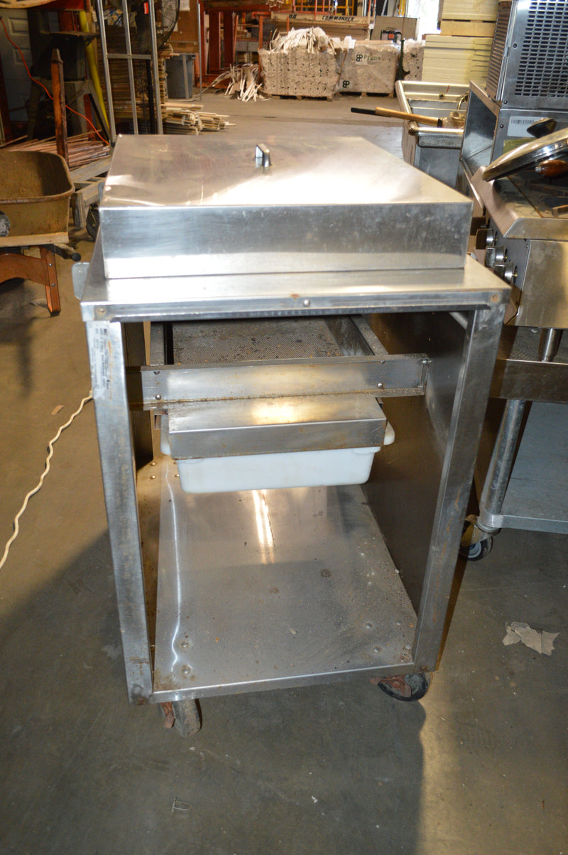 Used BKI Commercial Restaurant Breading Work Table w/ Sifter Drawer, Lower Receiving Pan