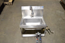 Used Commercial Stainless Steel Hand Sink w/ Knee Valves