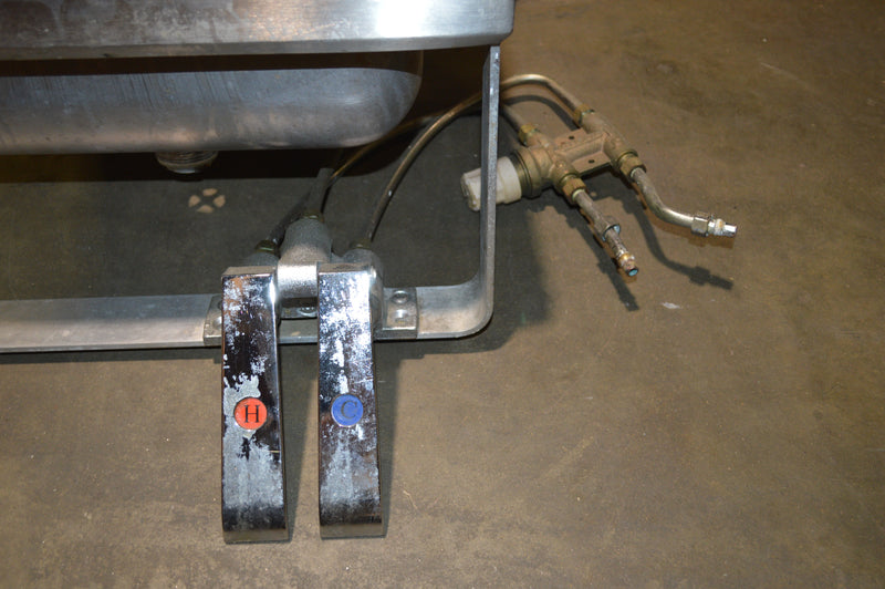 Used Commercial Stainless Steel Hand Sink w/ Knee Valves