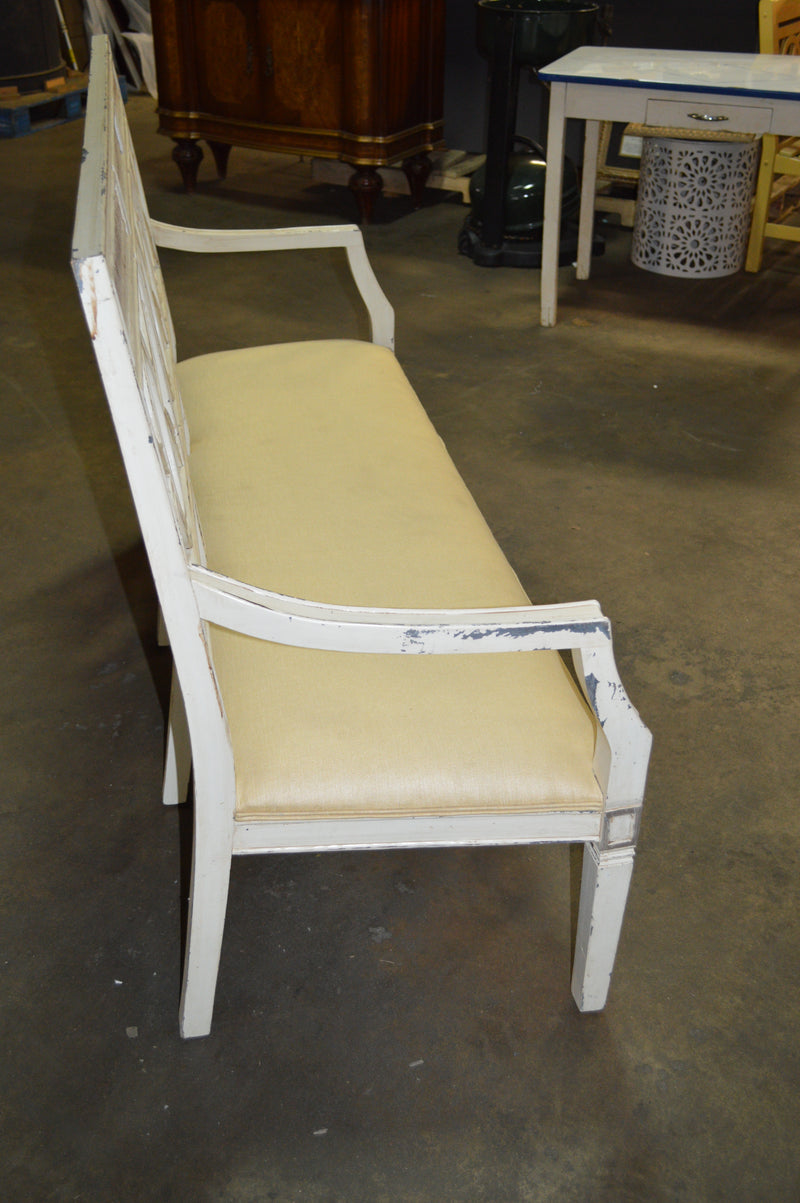 VINTAGE WOODEN BENCH, French Provincial Style - 62 inches wide