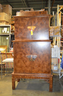 HENREDON CABINET WITH BUILT IN DESK AND WINE RACK