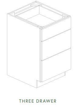 Liberty White Shaker 3 Drawer Base 18"