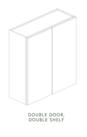 Liberty White Shaker Double Door Wall Cabinet 24 Inch Wide x 36 Inch Tall
