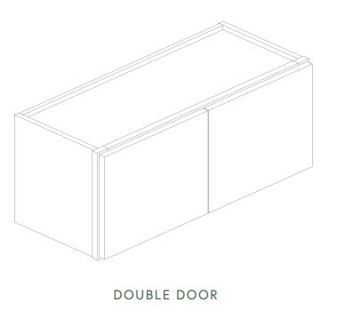 Liberty White Shaker Double Door Bridge Cabinet 30 Inch Wide x 18 Inch Tall