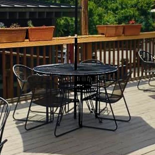 Commercial Restaurant Wrought Iron Patio Dining Set - 38" Round Table