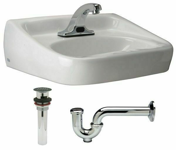 ZURN Z5354.664.1.07.00.0 Lavatory Sink,White,Brass,7 in.Overall H
