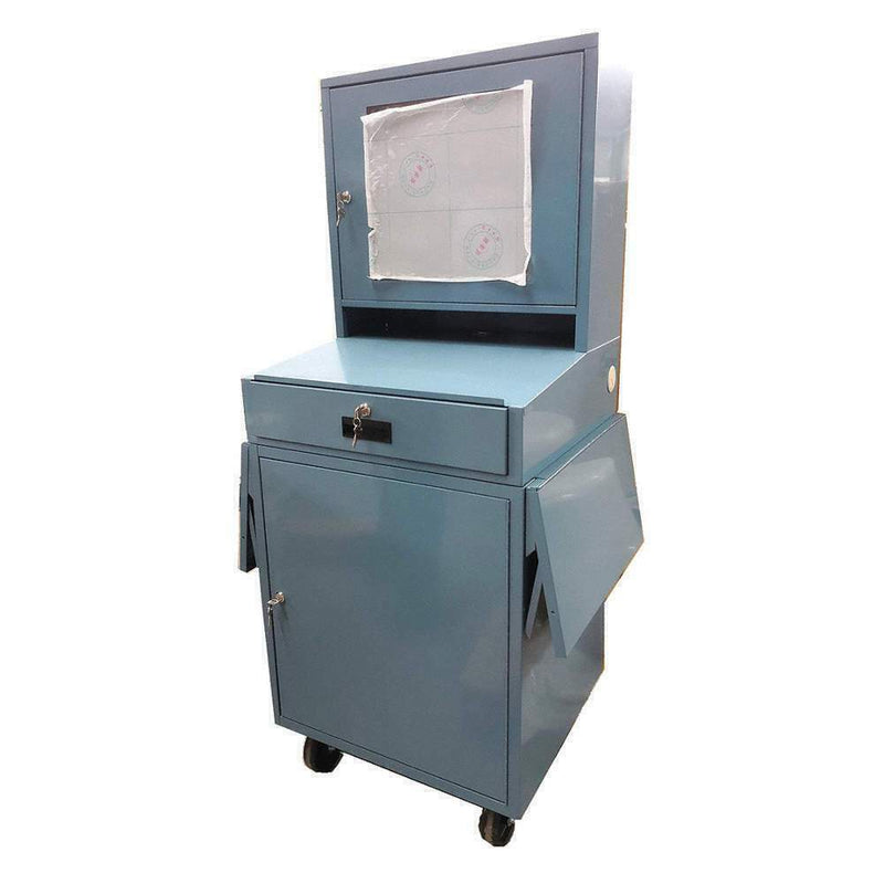 462D24 Mobile Computer Cabinet, Blue
