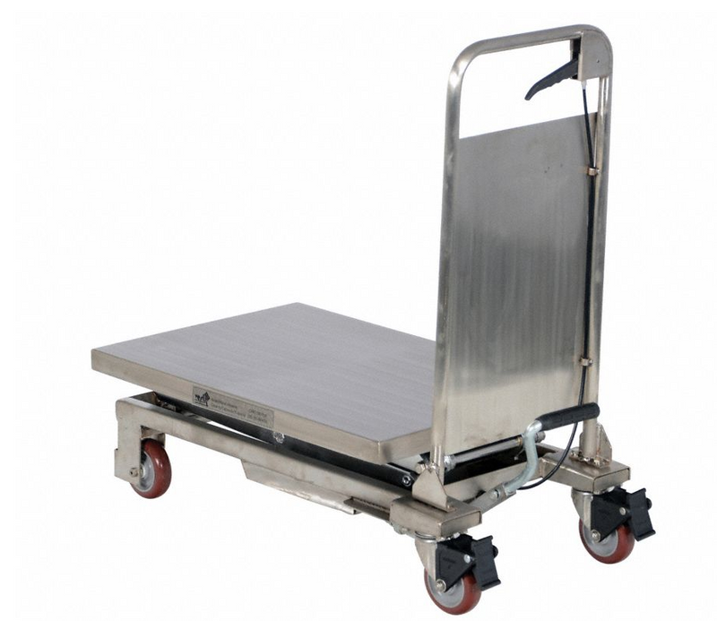 Vestil Mobile scissor lift table, 220lb load capacity, 51" lifting height max