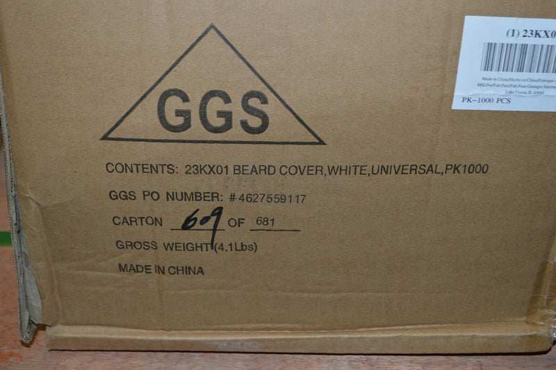 White Universal Beard Cover Lot of 1000
