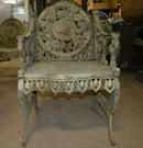 Set of 4 - FOUR SEASONS IRON CHAIR BY NORTHAMPTON, W. ROBERTS, THE LION FOUNDRY