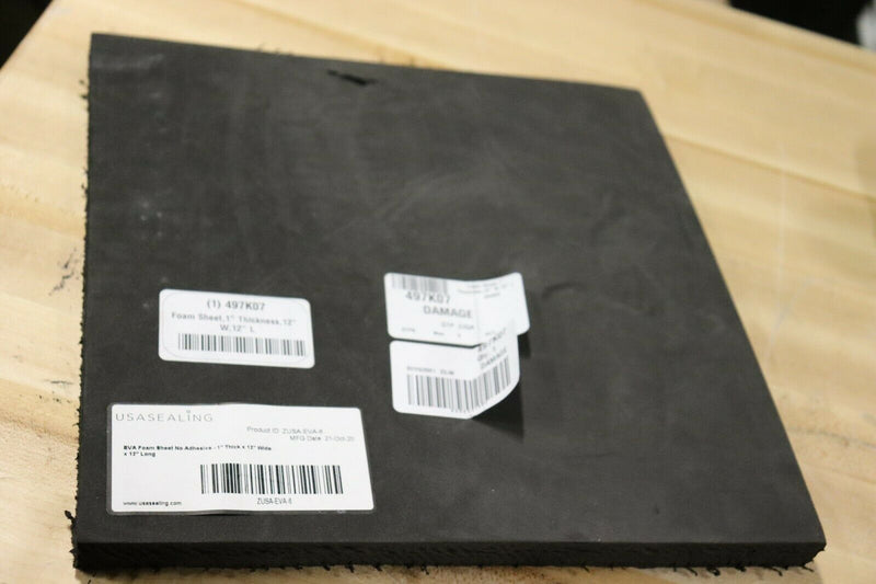 USASEALING EVA Foam Sheet, 1" thick x 12" wide x 12" long model: 497k07