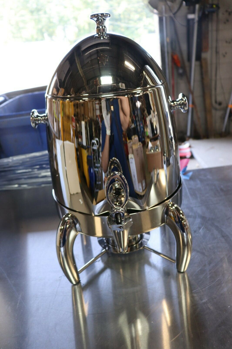 Walco Stainless Steel Urn 12 Liter, 3.2 gal Urn w/Base and Fuel Holder, WI12LU
