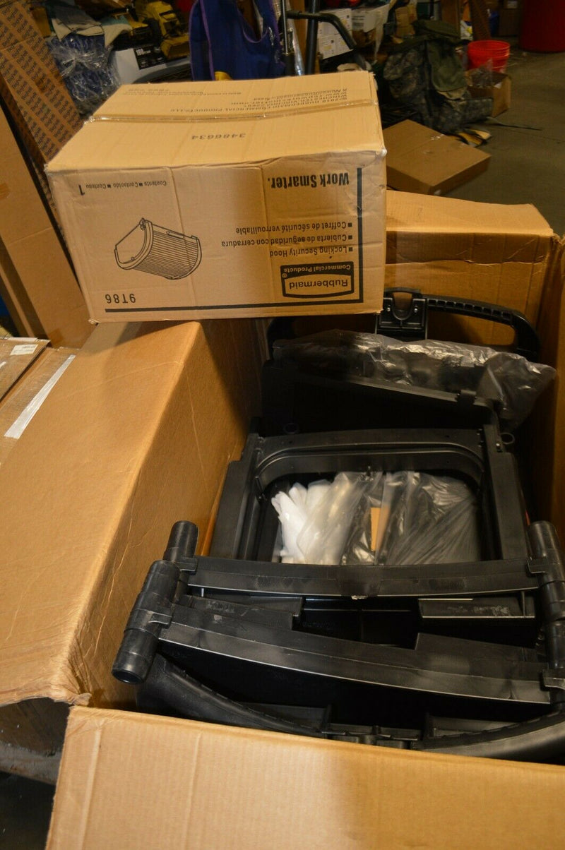 Rubbermaid Black Housekeeping cart, Model FG9T7800BLA