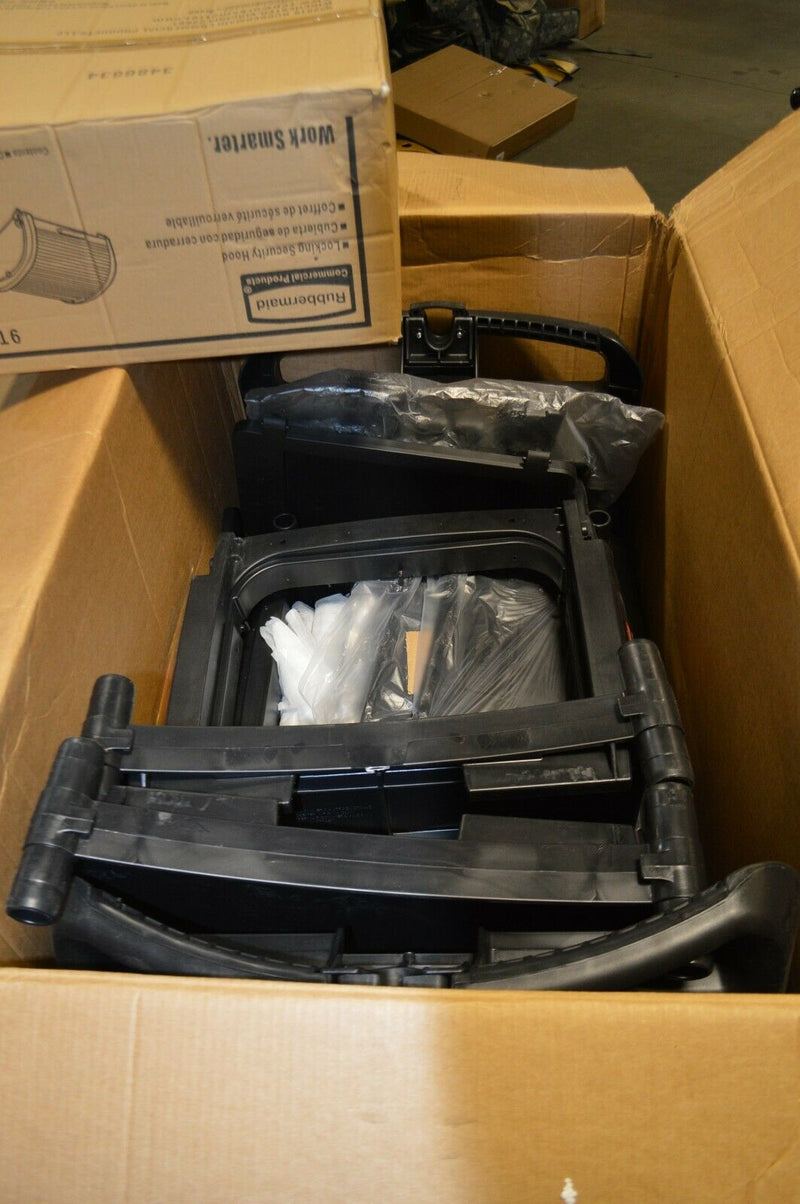 Rubbermaid Black Housekeeping cart, Model FG9T7800BLA