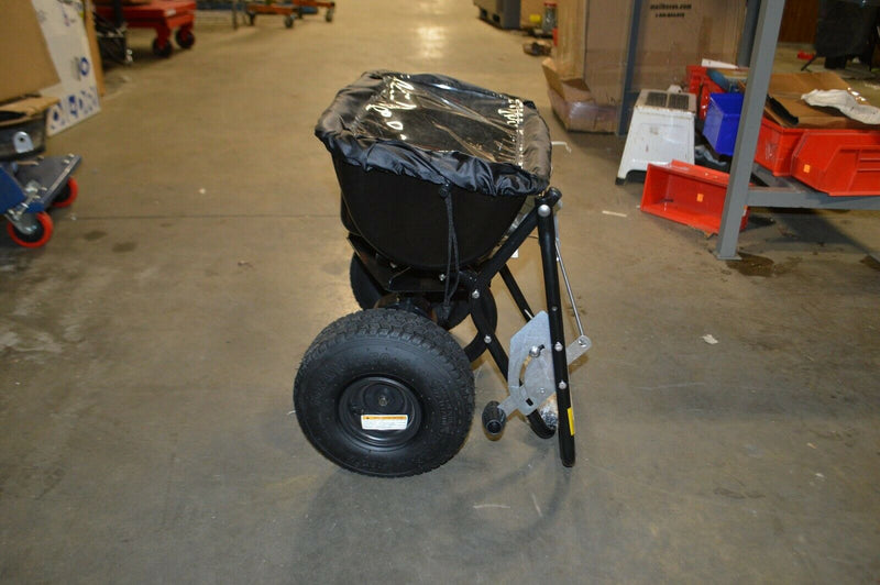 Westward Broadcast spreader, 30 lb pneumatic wheel type  10F635A