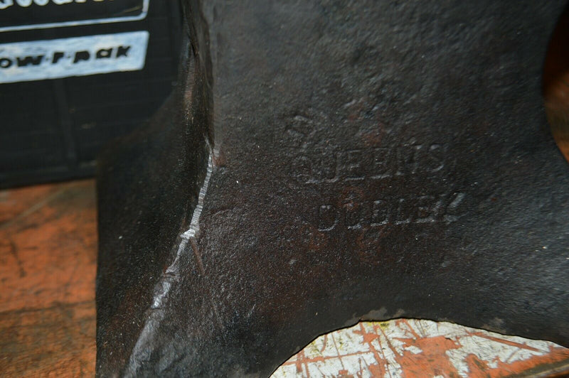 QUEENS DUDLEY vintage Cast Iron Anvil