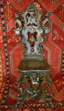 Mid 19th Century Hand Carved Walnut Chairs with cherubs, Pair