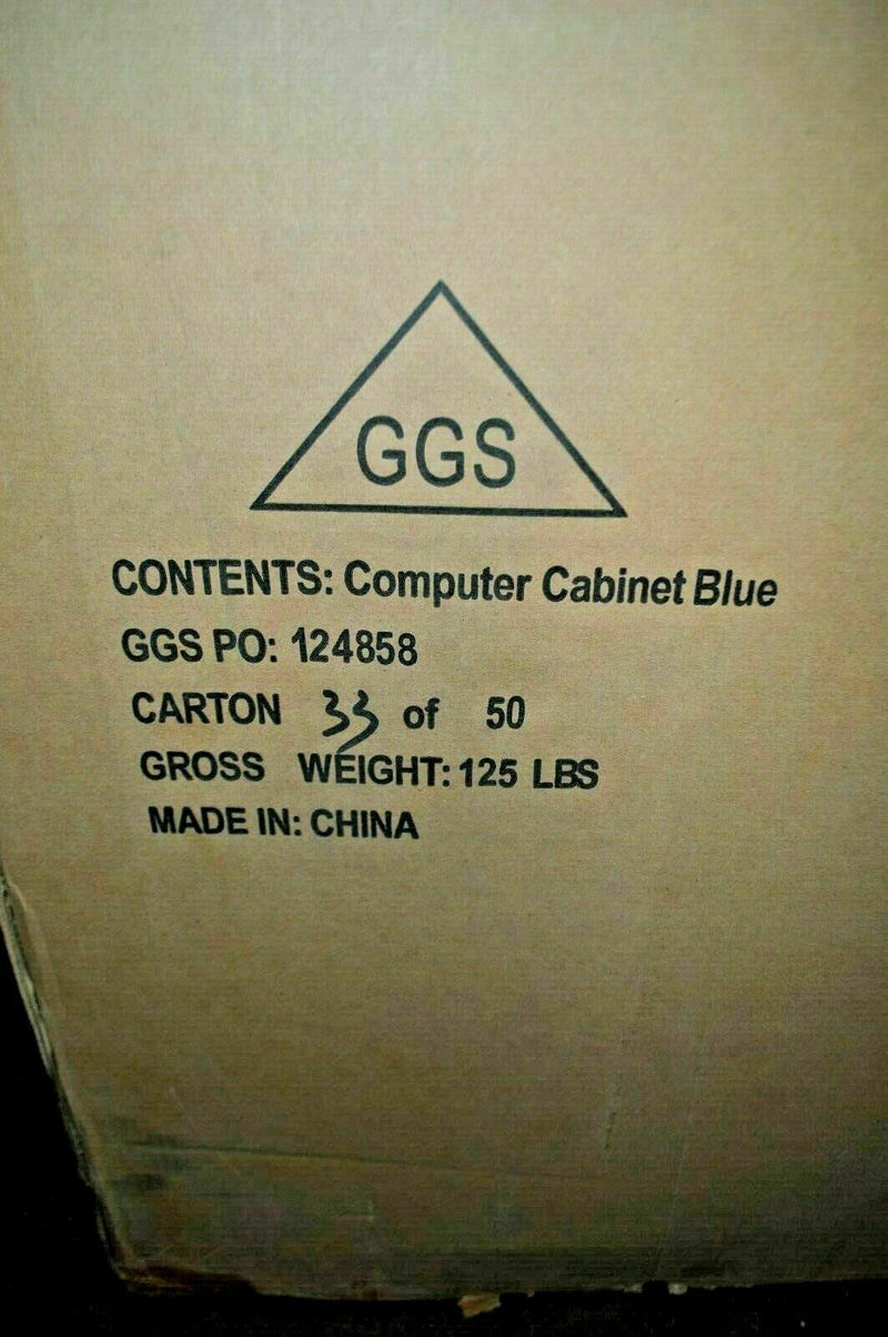 462D24 Mobile Computer Cabinet, Blue