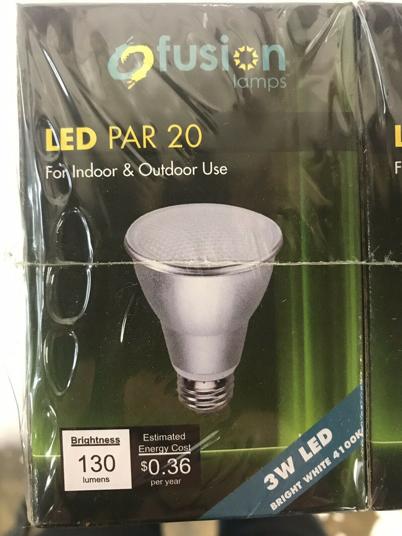 10 pack LED Par 20 / 4100K Flood Bulb -  Indoor / Outdoor - Bright White -