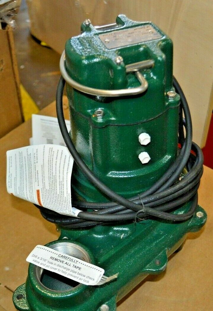 ZOELLER Sewage Ejector Pump, HP 1/2, Flow Rate,@ 10 Ft. of Head 85  Model