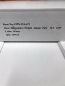 White Decora Switch Single Pole 15A 120V (10 pack)