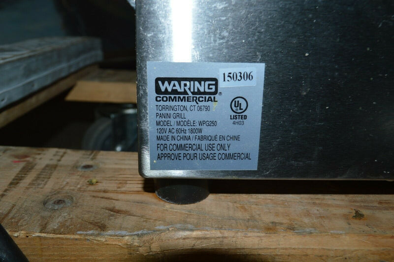 Used Waring Commercial Panini Supremo Sandwich Press, WPG250