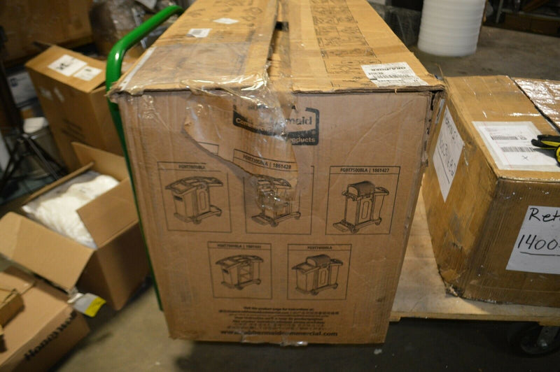 Rubbermaid Black Housekeeping cart, Model FG9T7800BLA