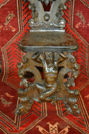 Mid 19th Century Hand Carved Walnut Chairs with cherubs, Pair