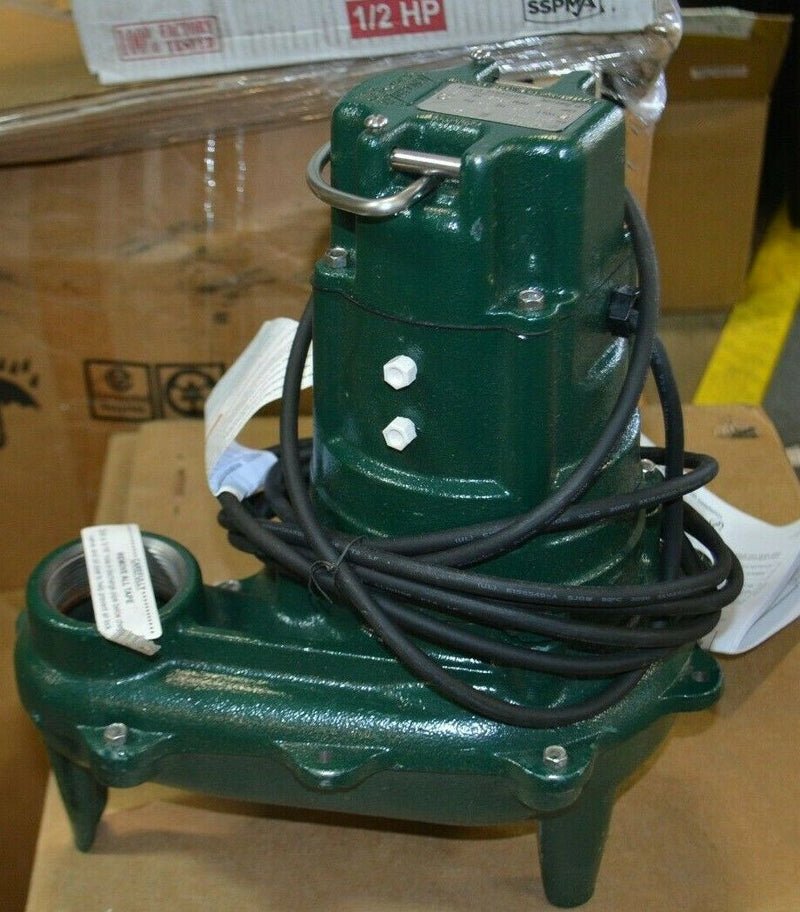 ZOELLER Sewage Ejector Pump, HP 1/2, Flow Rate,@ 10 Ft. of Head 85  Model