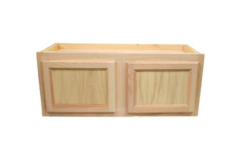 Wall Bridge Cabinet / Refrigerator in Unfinished Oak