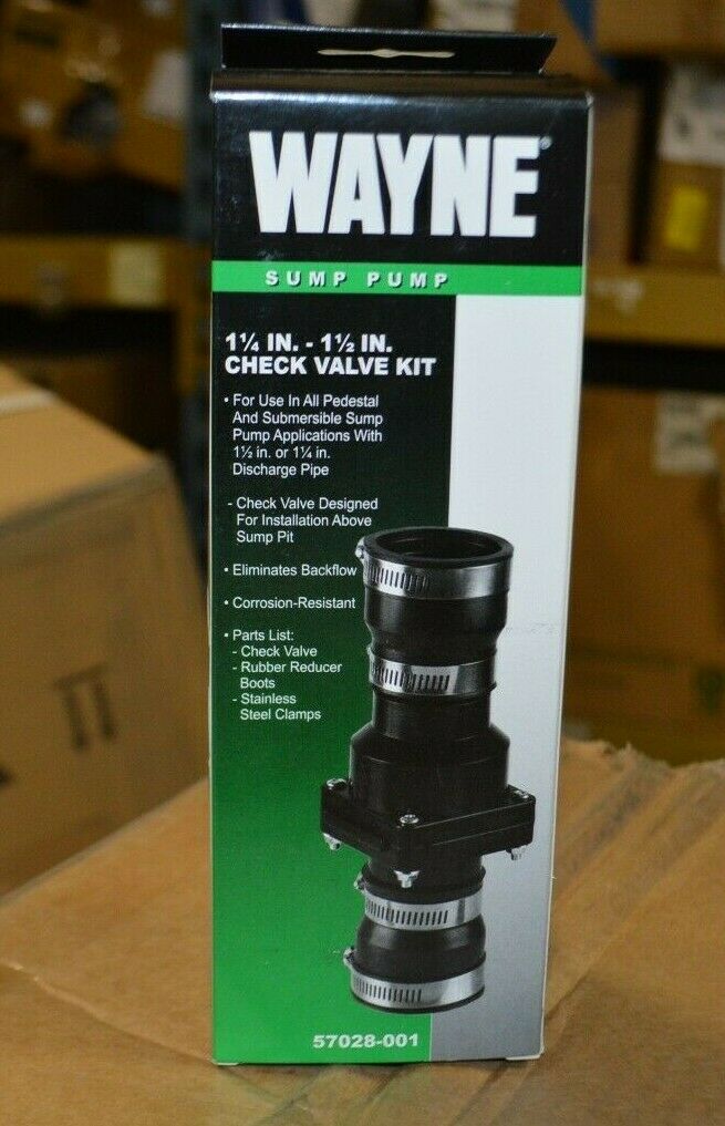 Wayne Sump pump 1 1/4 in. - 1 1/2 in. check valve kit, model 57028-001