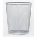 BOX OF 6 - Giagni Silver-Tone Metal Waste basket, Home, Office, Bathroom 903331