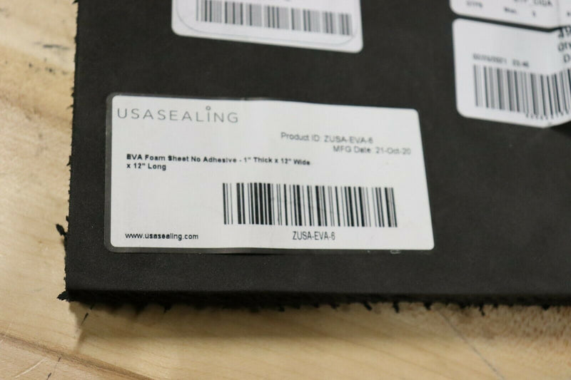 USASEALING EVA Foam Sheet, 1" thick x 12" wide x 12" long model: 497k07