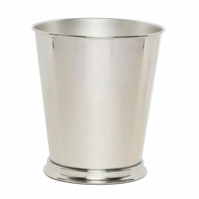 BOX OF 2 - Giagni Vernon Polished Chrome Metal Wastebasket, Home, Office, Bath903314