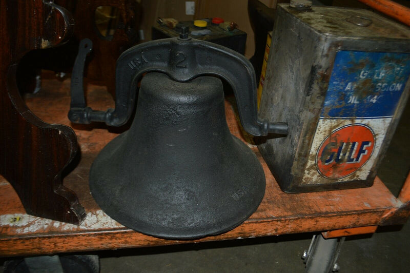 Cast Iron bell, in or out door  Bell Antique Black,  made in the USA
