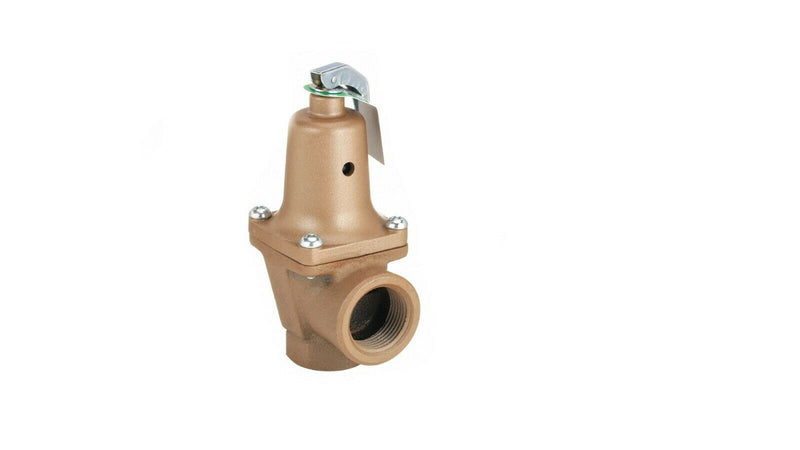 WATTS iron safety relief valve, FNPT Inlet  3/4", FNPT Outlet 1"