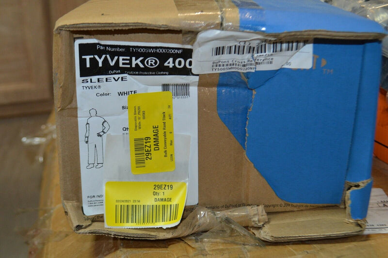 Tyvek 400 disposable sleeve, white. 18" pk of 200