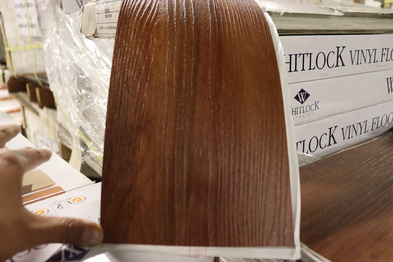 Red Color Faux Wood Vinyl Flooring Peel and Stick No. 6352