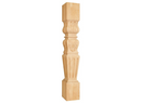 Hardware Resources P29ALD 5" Wx5"Dx35-1/2"H Alder Fluted Acanthus Post