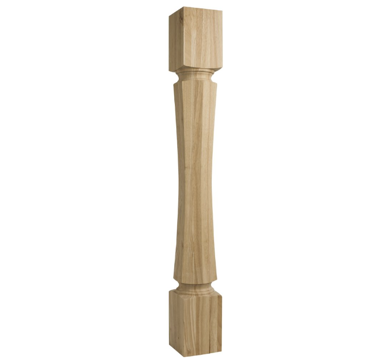 Hardware Resources P70-5-42-RW Hexaganol Post Rubberwood 5" x 5" x 42"