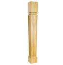 5" Round x 42" Island Post with Two "V" Grooves and Tapered Foot