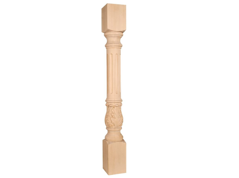 Hardware Resource  DuBois P23 Turned Acanthus Post Island Leg All Moulding Product Cherry