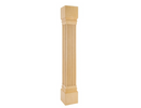 6" Wx6"Dx42"H White Birch Fluted Post, P27-6-42-WB