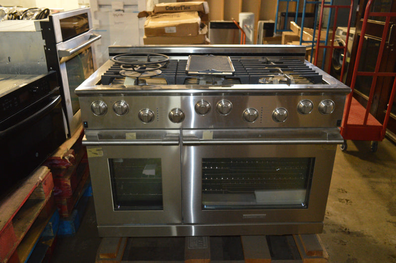 ELECTROLUX ICON 48 inch Dual Fuel 6 Burner Free Standing Range E48DF76EPS