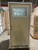 Craftsman Style Decorative Glass in Frame