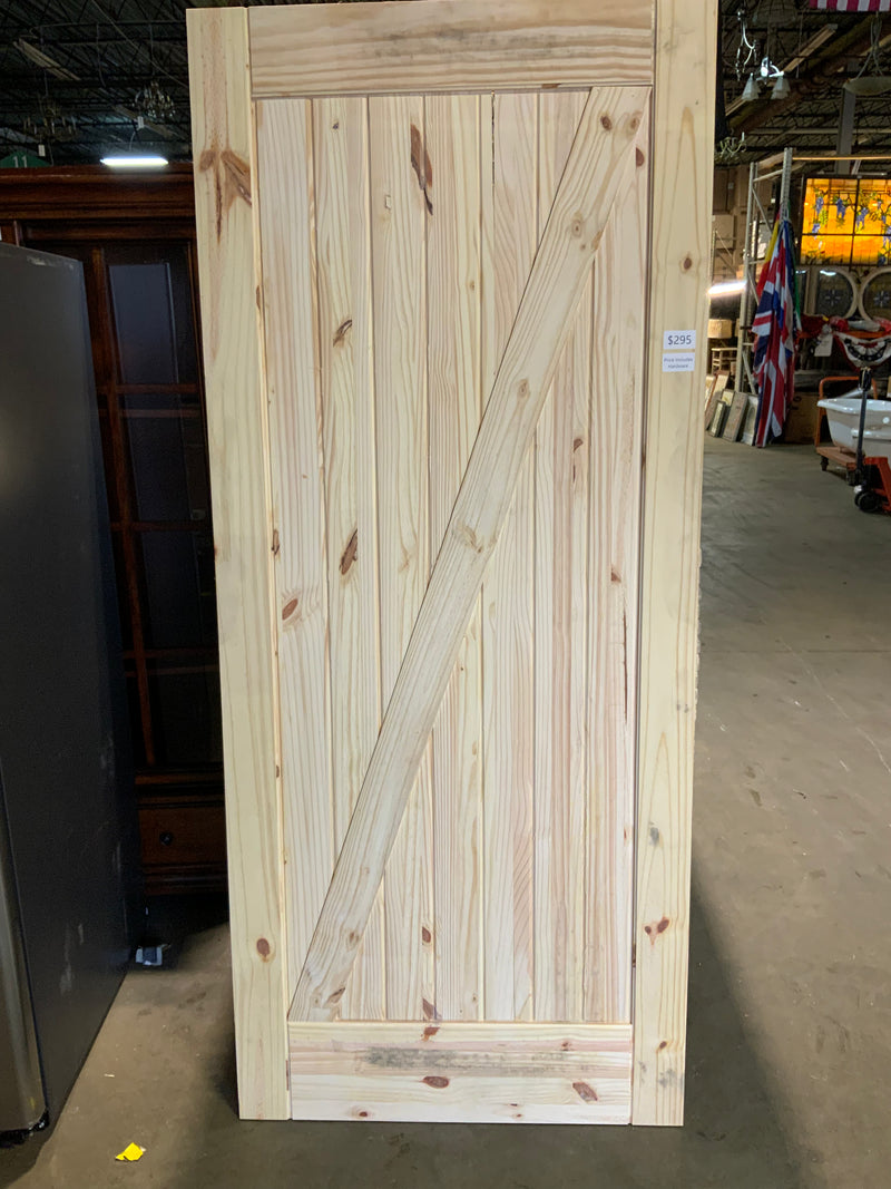 Knotty pine barn doors