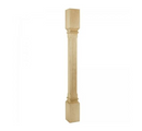 3-1/2\" SQUARE X 35-1/2\" FLUTED CORNER MODERN WOOD POST, CHERRY